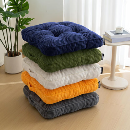 Floor Pillow Cushion for Adults, Meditation Cushion Pillow, Large Square Floor Sitting, Tufted Corduroy Cover, for Tatami Living Room or Yoga, 22x22 Inch, Dark Grey