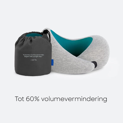 GO Travel Pillow, 360° Memory Foam Support, Soft & Washable
