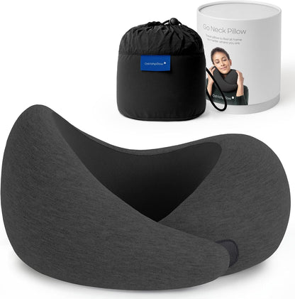 GO Travel Pillow, 360° Memory Foam Support, Soft & Washable
