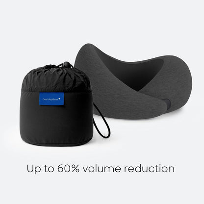 GO Travel Pillow, 360° Memory Foam Support, Soft & Washable