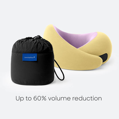 GO Travel Pillow, 360° Memory Foam Support, Soft & Washable