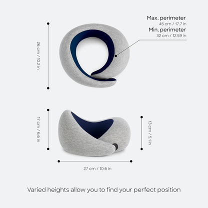 GO Travel Pillow, 360° Memory Foam Support, Soft & Washable