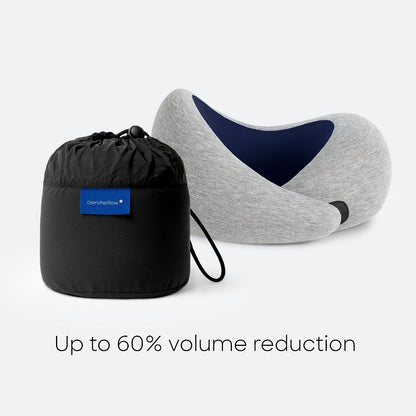 GO Travel Pillow, 360° Memory Foam Support, Soft & Washable