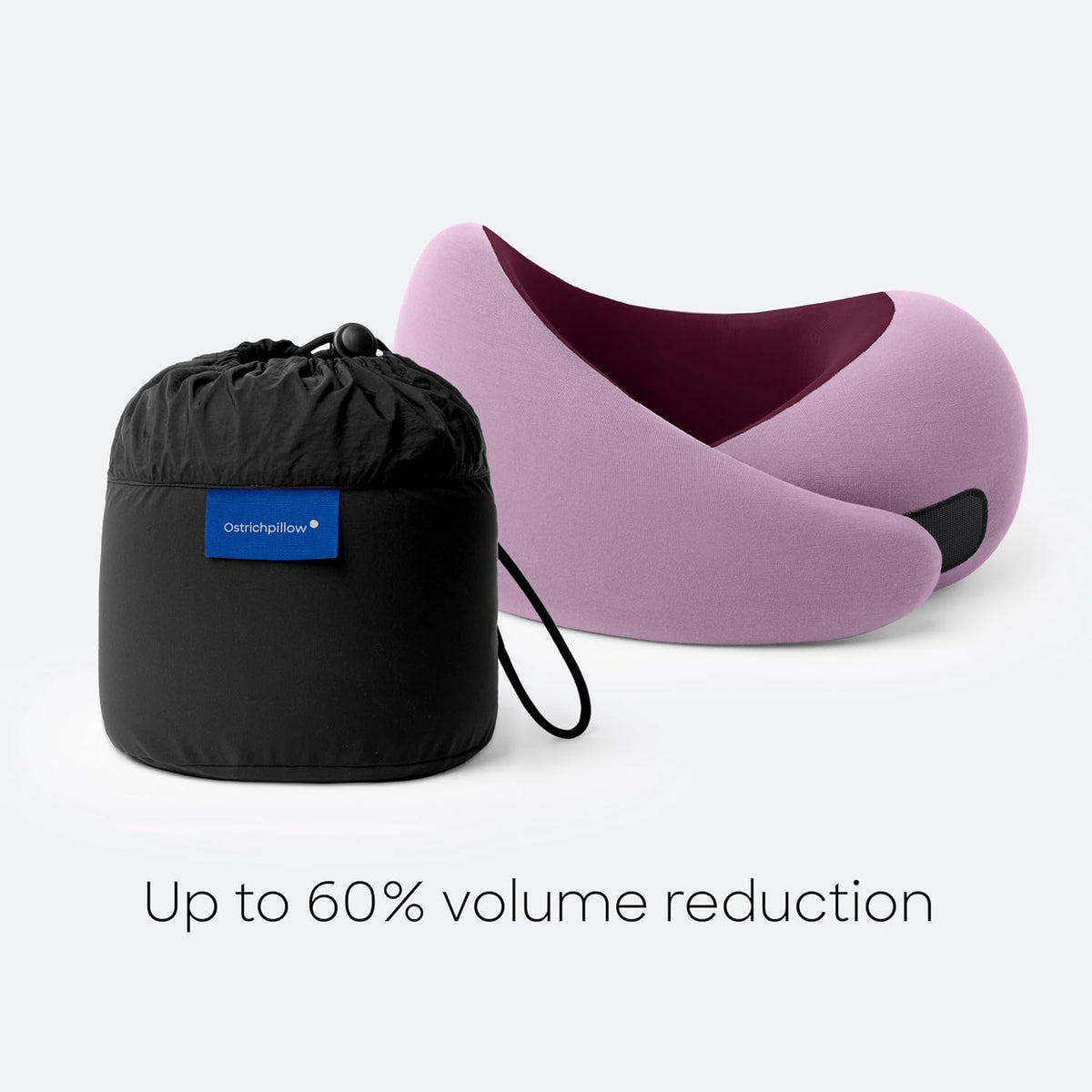 GO Travel Pillow, 360° Memory Foam Support, Soft & Washable