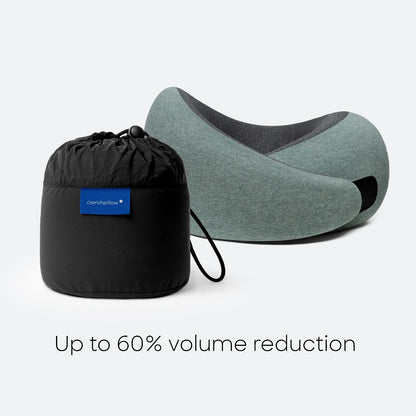 GO Travel Pillow, 360° Memory Foam Support, Soft & Washable