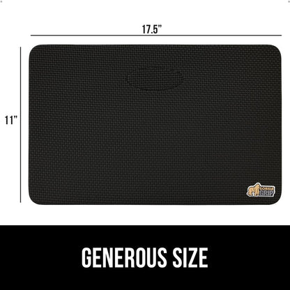 ® Extra Thick Patent Pending Supportive Foam Kneeling Pad, Large Cushion Knee Pads for Gardening, Baby Bath Time, Dirt and Water Resistant, Workout and Garden Supplies, 17.5x11, Black