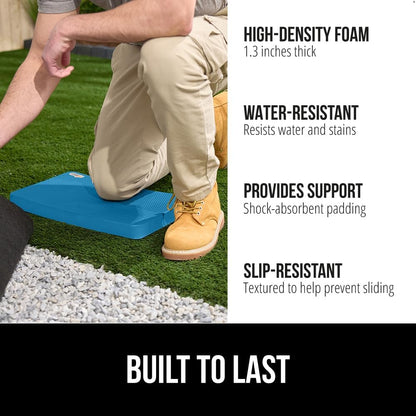 ® Extra Thick Patent Pending Supportive Foam Kneeling Pad, Large Cushion Knee Pads for Gardening, Baby Bath Time, Dirt and Water Resistant, Workout and Garden Supplies, 17.5x11, Black