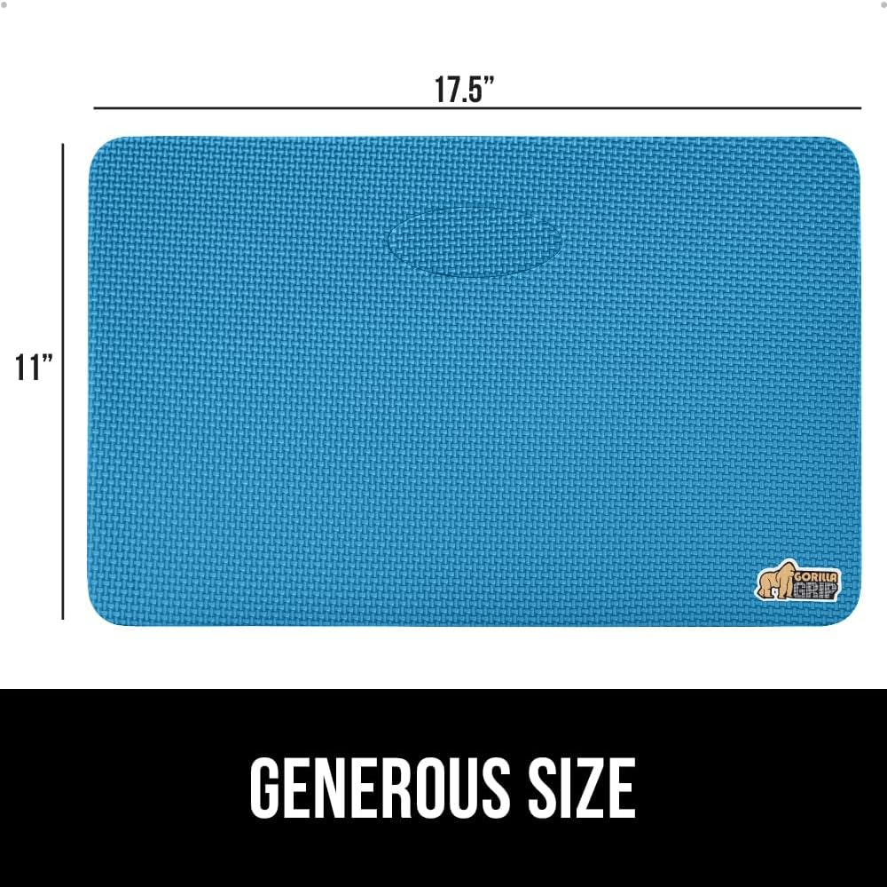 ® Extra Thick Patent Pending Supportive Foam Kneeling Pad, Large Cushion Knee Pads for Gardening, Baby Bath Time, Dirt and Water Resistant, Workout and Garden Supplies, 17.5x11, Black