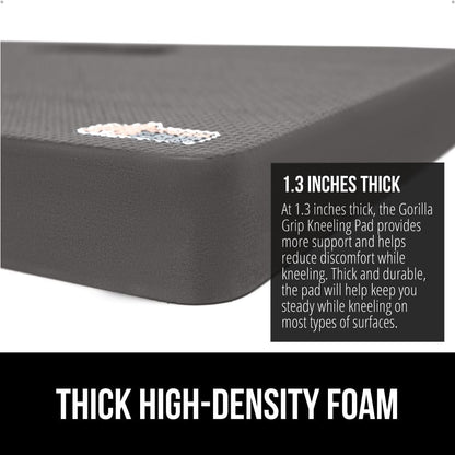 ® Extra Thick Patent Pending Supportive Foam Kneeling Pad, Large Cushion Knee Pads for Gardening, Baby Bath Time, Dirt and Water Resistant, Workout and Garden Supplies, 17.5x11, Black