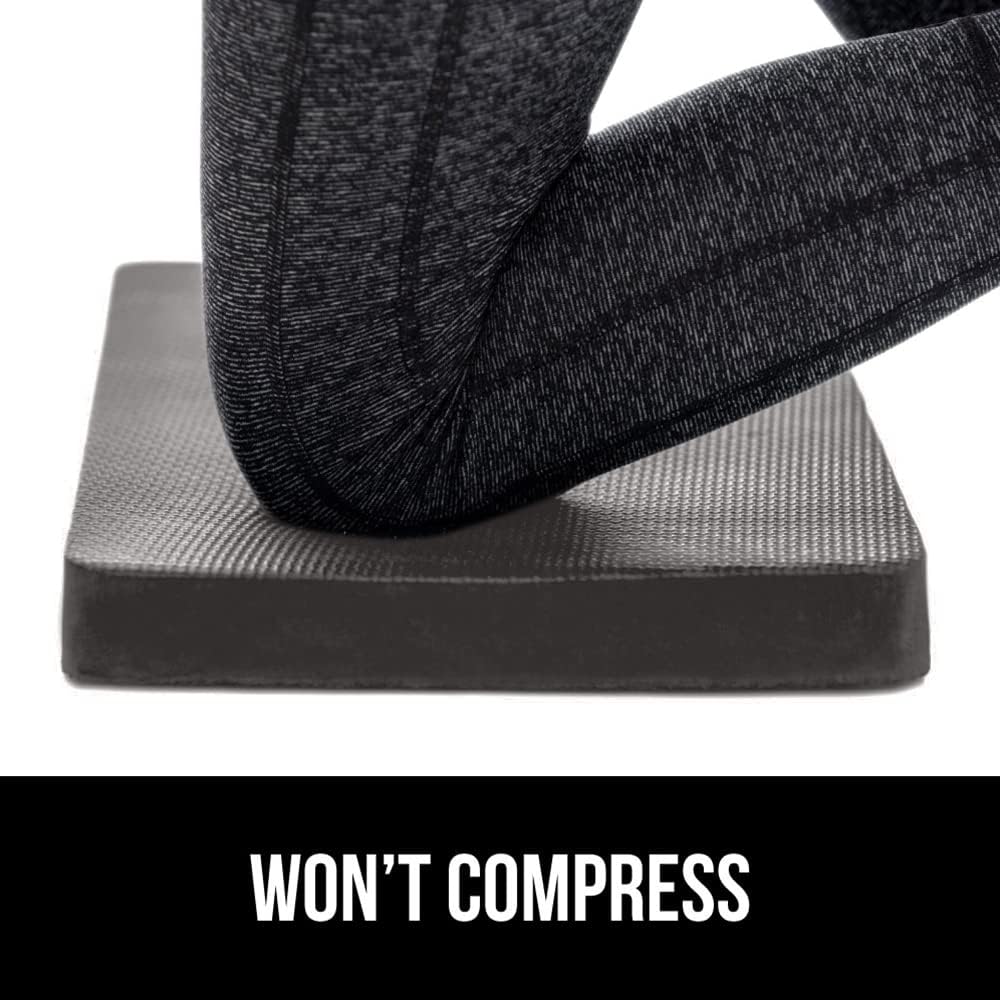 ® Extra Thick Patent Pending Supportive Foam Kneeling Pad, Large Cushion Knee Pads for Gardening, Baby Bath Time, Dirt and Water Resistant, Workout and Garden Supplies, 17.5x11, Black