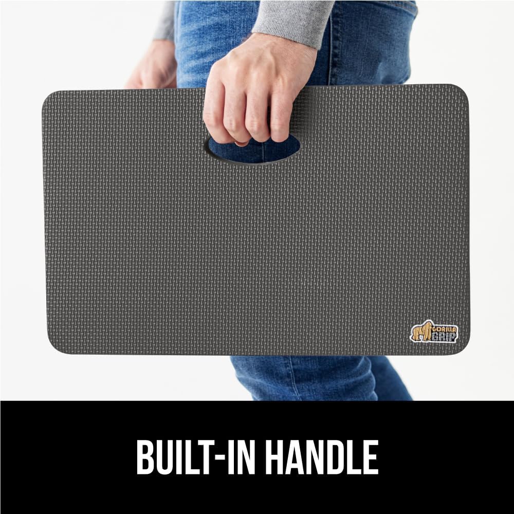 ® Extra Thick Patent Pending Supportive Foam Kneeling Pad, Large Cushion Knee Pads for Gardening, Baby Bath Time, Dirt and Water Resistant, Workout and Garden Supplies, 17.5x11, Black