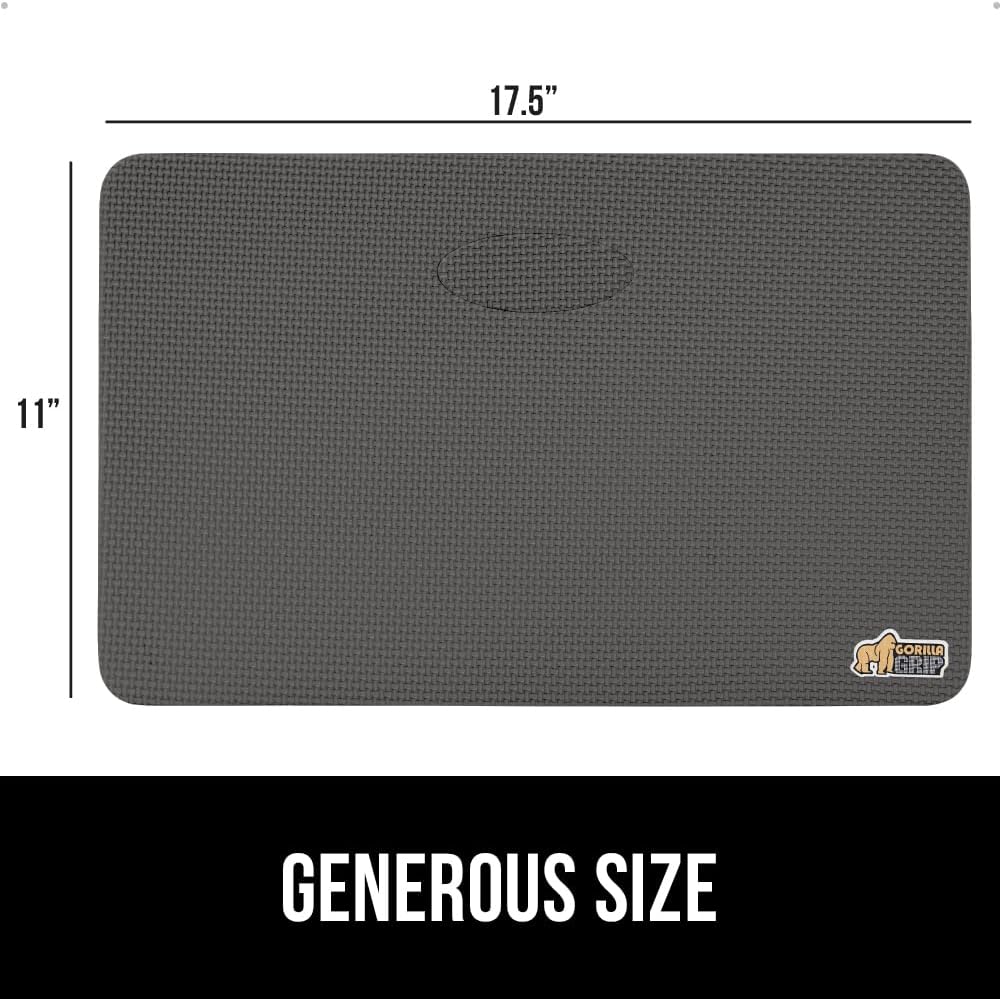 ® Extra Thick Patent Pending Supportive Foam Kneeling Pad, Large Cushion Knee Pads for Gardening, Baby Bath Time, Dirt and Water Resistant, Workout and Garden Supplies, 17.5x11, Black