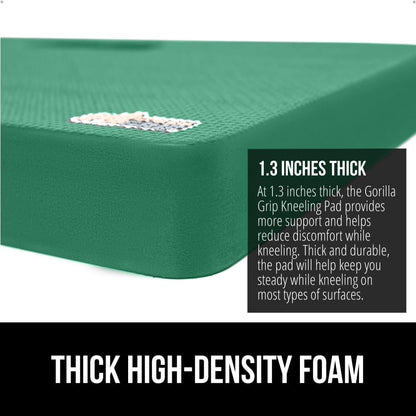 ® Extra Thick Patent Pending Supportive Foam Kneeling Pad, Large Cushion Knee Pads for Gardening, Baby Bath Time, Dirt and Water Resistant, Workout and Garden Supplies, 17.5x11, Black