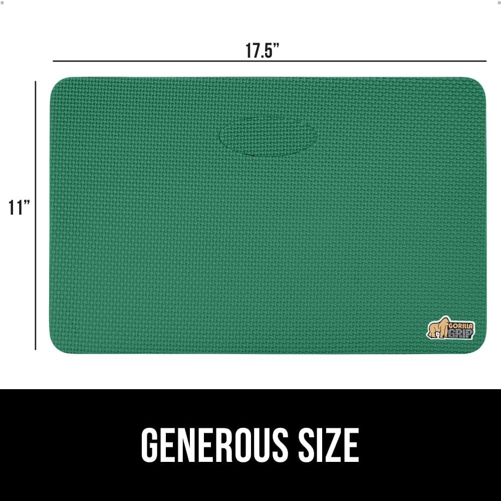 ® Extra Thick Patent Pending Supportive Foam Kneeling Pad, Large Cushion Knee Pads for Gardening, Baby Bath Time, Dirt and Water Resistant, Workout and Garden Supplies, 17.5x11, Black