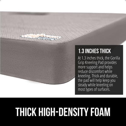 ® Extra Thick Patent Pending Supportive Foam Kneeling Pad, Large Cushion Knee Pads for Gardening, Baby Bath Time, Dirt and Water Resistant, Workout and Garden Supplies, 17.5x11, Black
