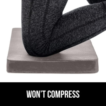 ® Extra Thick Patent Pending Supportive Foam Kneeling Pad, Large Cushion Knee Pads for Gardening, Baby Bath Time, Dirt and Water Resistant, Workout and Garden Supplies, 17.5x11, Black