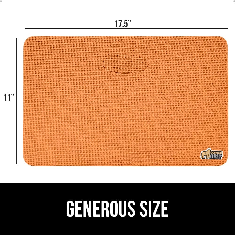 ® Extra Thick Patent Pending Supportive Foam Kneeling Pad, Large Cushion Knee Pads for Gardening, Baby Bath Time, Dirt and Water Resistant, Workout and Garden Supplies, 17.5x11, Black