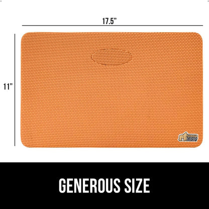® Extra Thick Patent Pending Supportive Foam Kneeling Pad, Large Cushion Knee Pads for Gardening, Baby Bath Time, Dirt and Water Resistant, Workout and Garden Supplies, 17.5x11, Black