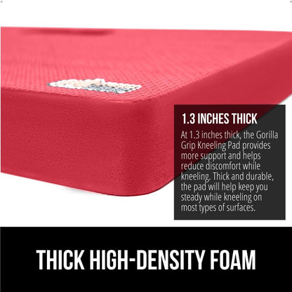 ® Extra Thick Patent Pending Supportive Foam Kneeling Pad, Large Cushion Knee Pads for Gardening, Baby Bath Time, Dirt and Water Resistant, Workout and Garden Supplies, 17.5x11, Black