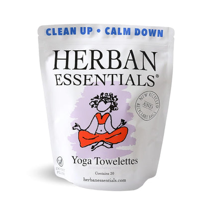 Yoga Mat Wipes, Lavender Essential Oil Yoga Mat Cleaner – Individually Wrapped Moist Towelettes for Post Workout Wipes for Hands, Gym Essentials & Home Gym Fitness Gears – 20 Count