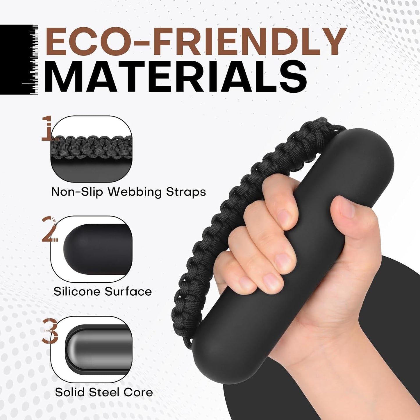 Hand Weights Set for Women Men, Soft Dumbbells of 2 (1lb, 2lbs or 3lbs), Walking Weight with Hand Strap for Aerobics, Jogging, Running