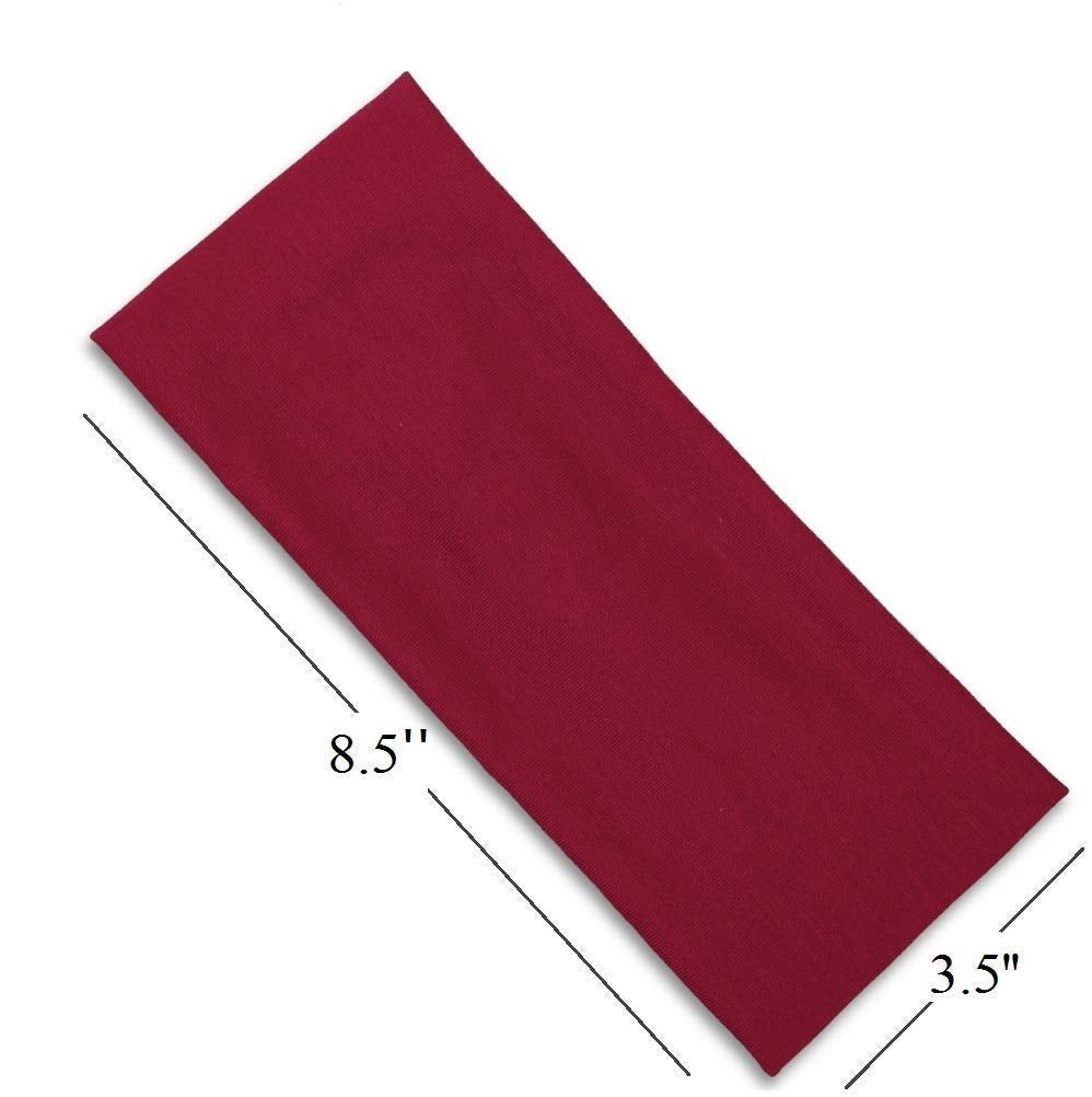 Headbands for Women Non Slip - Wide Elastic Sports Sweatband Headbands, Soft Stretchy Hair Bands for Yoga, Workout, Running & Daily Use, 6 Pack Thick Head Bands