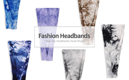 Headbands for Women Non Slip - Wide Elastic Sports Sweatband Headbands, Soft Stretchy Hair Bands for Yoga, Workout, Running & Daily Use, 6 Pack Thick Head Bands