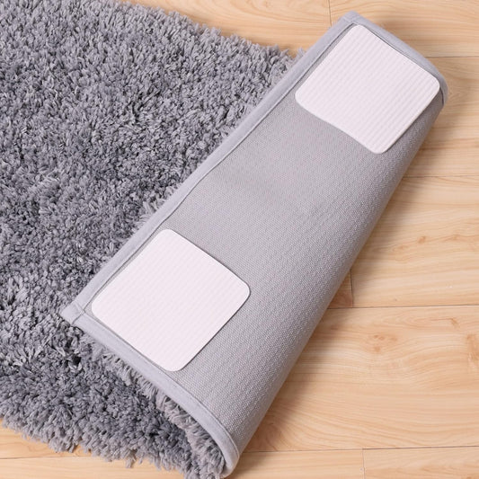 Rug Pads Gripper, Anti Slip Carpet Grippers for Vinyl Floors, Area Rug Pad Grippers Extra Sticky on Tile, Non-Slip Rug Pads Stopper for Hardwood Floor Rug Tape Stickers 12x12cm 4 Pieces