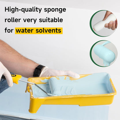 Mini Paint Roller Covers，High Density Foam Paint Roller，4 Inch Foam Roller Paint, 24 Pack,Fits All Flat Surfaces, Including Kitchen Cabinets, Doors, Tables, Etc.