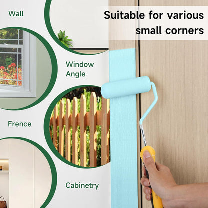 Mini Paint Roller Covers，High Density Foam Paint Roller，4 Inch Foam Roller Paint, 24 Pack,Fits All Flat Surfaces, Including Kitchen Cabinets, Doors, Tables, Etc.
