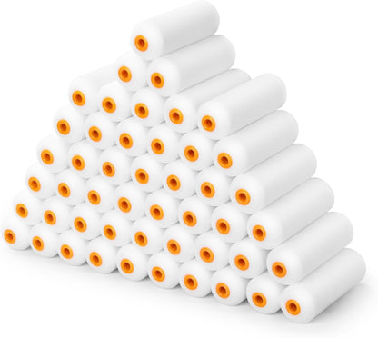Mini Paint Roller Covers，High Density Foam Paint Roller，4 Inch Foam Roller Paint, 24 Pack,Fits All Flat Surfaces, Including Kitchen Cabinets, Doors, Tables, Etc.