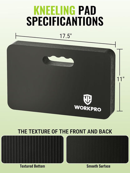 Extra Thick Kneeling Pad, 2 Pack, 17.5 x 11 x 1.5 in, Black | Soft NBR Foam Cushioning for Knee, Large Foam Kneeler Mat, For Gardening, Bathing Baby, Exercise, Workout Supplies