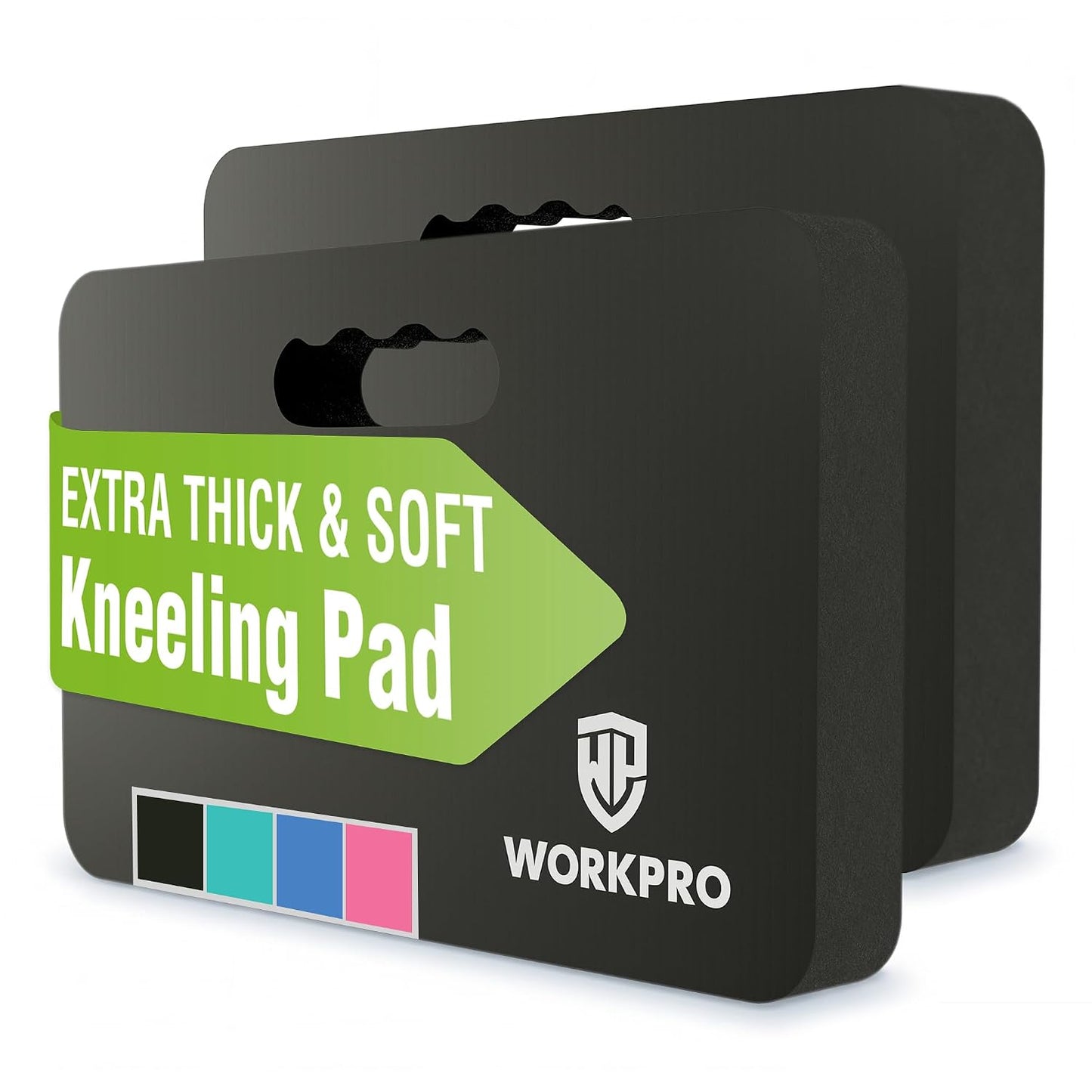 Extra Thick Kneeling Pad, 2 Pack, 17.5 x 11 x 1.5 in, Black | Soft NBR Foam Cushioning for Knee, Large Foam Kneeler Mat, For Gardening, Bathing Baby, Exercise, Workout Supplies