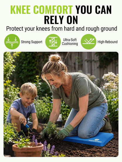 Extra Thick Kneeling Pad, 2 Pack, 17.5 x 11 x 1.5 in, Black | Soft NBR Foam Cushioning for Knee, Large Foam Kneeler Mat, For Gardening, Bathing Baby, Exercise, Workout Supplies