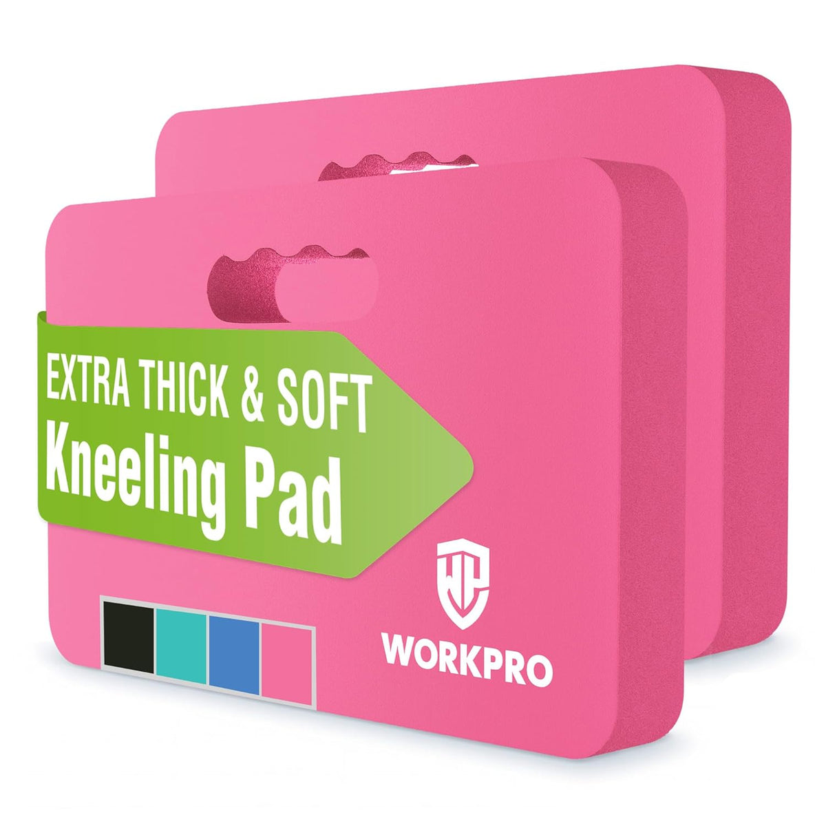 Extra Thick Kneeling Pad, 2 Pack, 17.5 x 11 x 1.5 in, Black | Soft NBR Foam Cushioning for Knee, Large Foam Kneeler Mat, For Gardening, Bathing Baby, Exercise, Workout Supplies