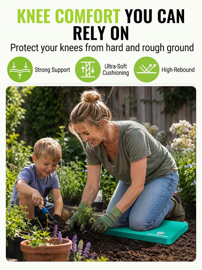 Extra Thick Kneeling Pad, 2 Pack, 17.5 x 11 x 1.5 in, Black | Soft NBR Foam Cushioning for Knee, Large Foam Kneeler Mat, For Gardening, Bathing Baby, Exercise, Workout Supplies