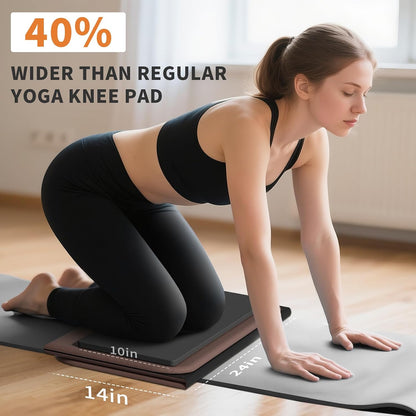 Foldable Exercise Pad Extra Thick 1.2" x 14" x 24" | POE Non-Toxic Multi-Functional Knee & Elbow Cushion for Push Up, Yoga, Pilates, Home & Gym Use for Adults & Kids