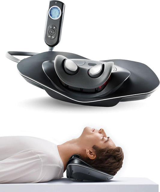 Medi Neck Multi-Functional Cervical Traction Device, Electric Stretcher with Dynamic Stretching, 3 Modes Electrotherapy & Hyperthermia to Relieve Cervical Pain, Easy to Use