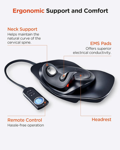 Medi Neck Multi-Functional Cervical Traction Device, Electric Stretcher with Dynamic Stretching, 3 Modes Electrotherapy & Hyperthermia to Relieve Cervical Pain, Easy to Use