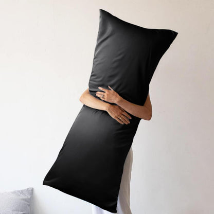Cooling Queen Pillowcases Set of 2 Breathable Cool Silky Soft Rayon Derived from Bamboo Fabric, Moisture Wicking for Hot Sleepers, Hair and Skin Friendly, Dark Grey, 2 Pack, 20x30IN
