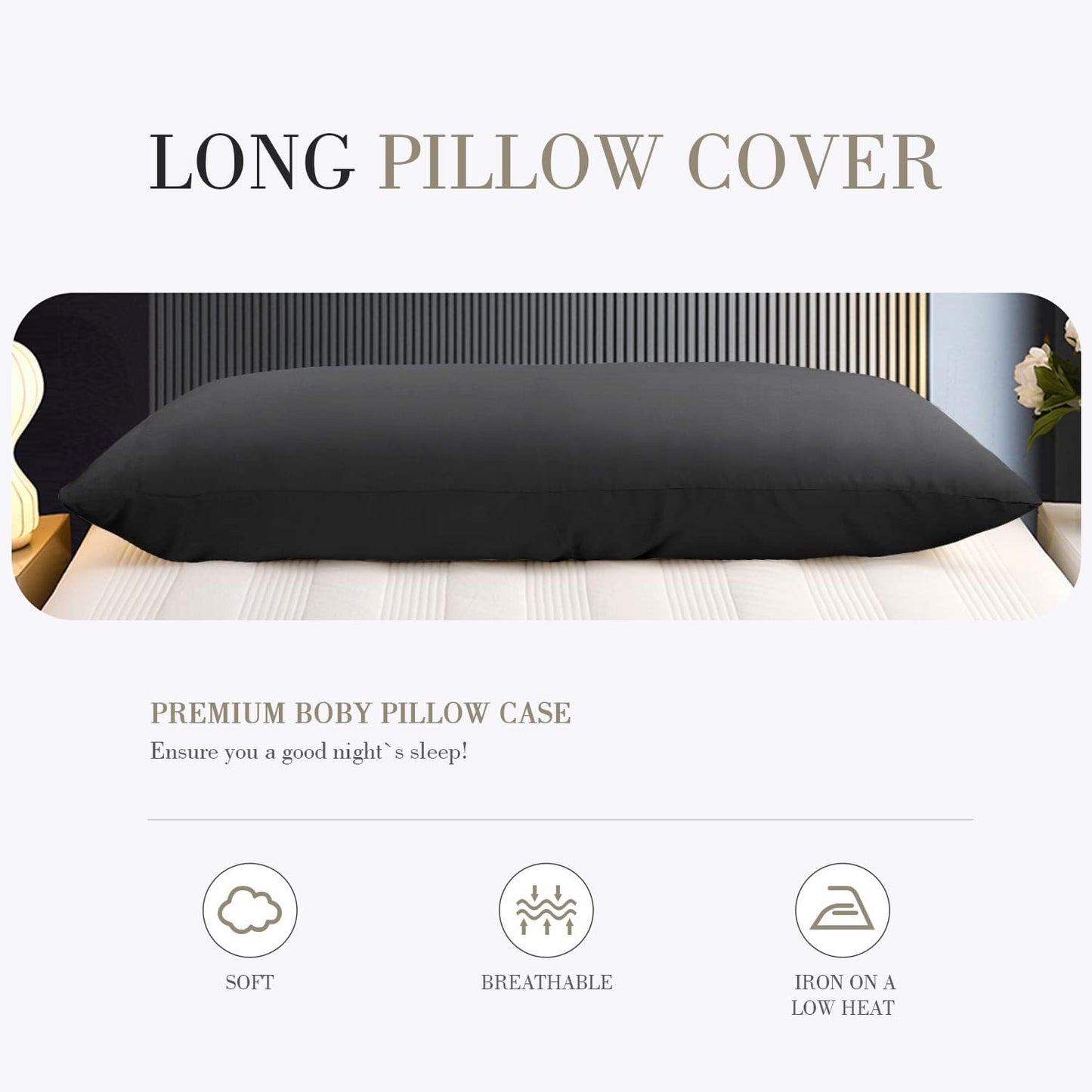 Cooling Queen Pillowcases Set of 2 Breathable Cool Silky Soft Rayon Derived from Bamboo Fabric, Moisture Wicking for Hot Sleepers, Hair and Skin Friendly, Dark Grey, 2 Pack, 20x30IN
