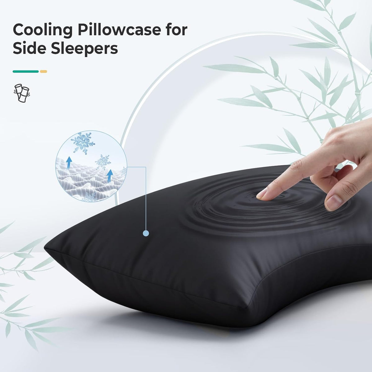 Cooling Queen Pillowcases Set of 2 Breathable Cool Silky Soft Rayon Derived from Bamboo Fabric, Moisture Wicking for Hot Sleepers, Hair and Skin Friendly, Dark Grey, 2 Pack, 20x30IN