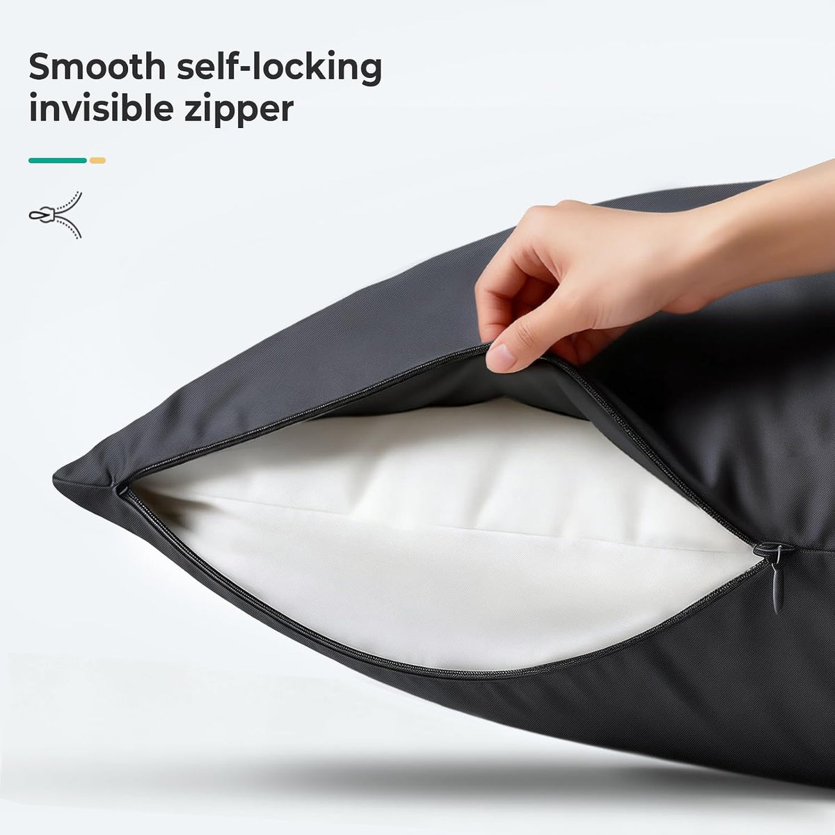 Cooling Queen Pillowcases Set of 2 Breathable Cool Silky Soft Rayon Derived from Bamboo Fabric, Moisture Wicking for Hot Sleepers, Hair and Skin Friendly, Dark Grey, 2 Pack, 20x30IN