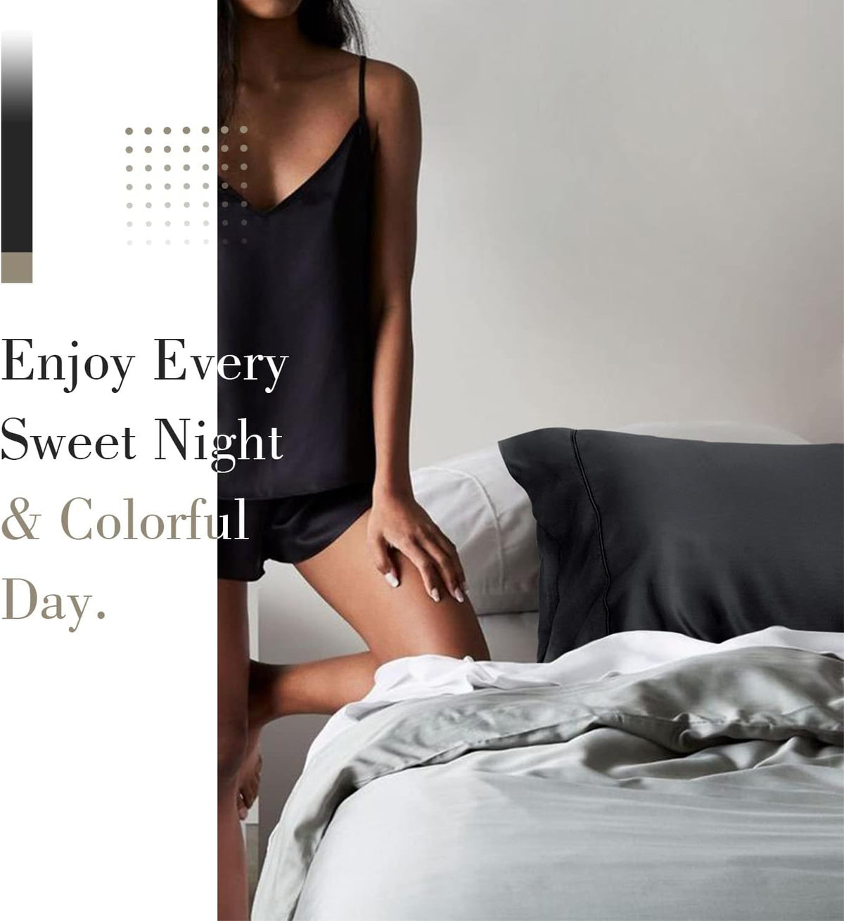 Cooling Queen Pillowcases Set of 2 Breathable Cool Silky Soft Rayon Derived from Bamboo Fabric, Moisture Wicking for Hot Sleepers, Hair and Skin Friendly, Dark Grey, 2 Pack, 20x30IN