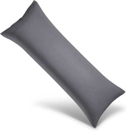 Cooling Queen Pillowcases Set of 2 Breathable Cool Silky Soft Rayon Derived from Bamboo Fabric, Moisture Wicking for Hot Sleepers, Hair and Skin Friendly, Dark Grey, 2 Pack, 20x30IN