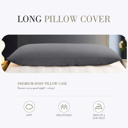 Cooling Queen Pillowcases Set of 2 Breathable Cool Silky Soft Rayon Derived from Bamboo Fabric, Moisture Wicking for Hot Sleepers, Hair and Skin Friendly, Dark Grey, 2 Pack, 20x30IN