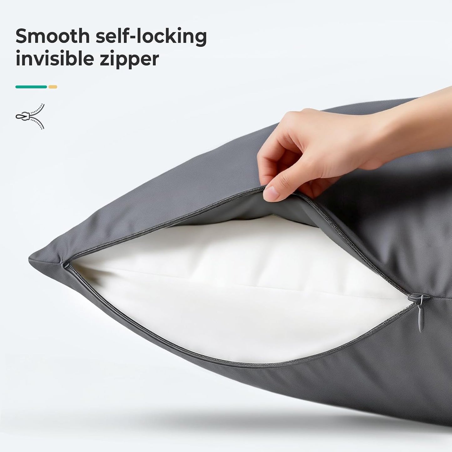 Cooling Queen Pillowcases Set of 2 Breathable Cool Silky Soft Rayon Derived from Bamboo Fabric, Moisture Wicking for Hot Sleepers, Hair and Skin Friendly, Dark Grey, 2 Pack, 20x30IN