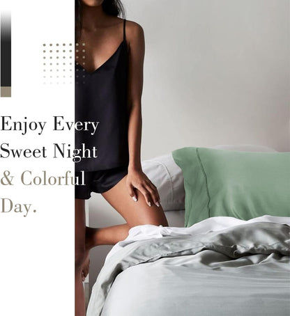 Cooling Queen Pillowcases Set of 2 Breathable Cool Silky Soft Rayon Derived from Bamboo Fabric, Moisture Wicking for Hot Sleepers, Hair and Skin Friendly, Dark Grey, 2 Pack, 20x30IN