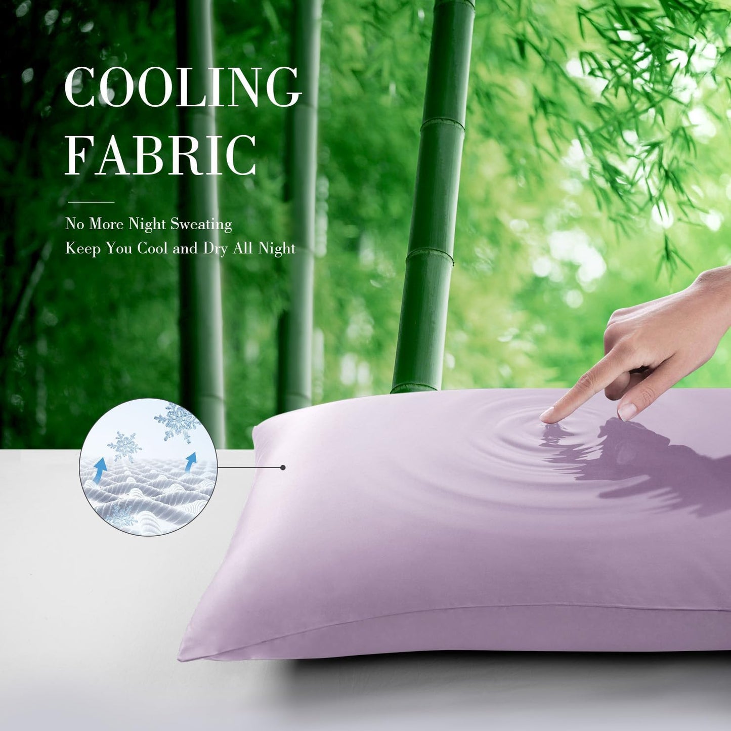 Cooling Queen Pillowcases Set of 2 Breathable Cool Silky Soft Rayon Derived from Bamboo Fabric, Moisture Wicking for Hot Sleepers, Hair and Skin Friendly, Dark Grey, 2 Pack, 20x30IN