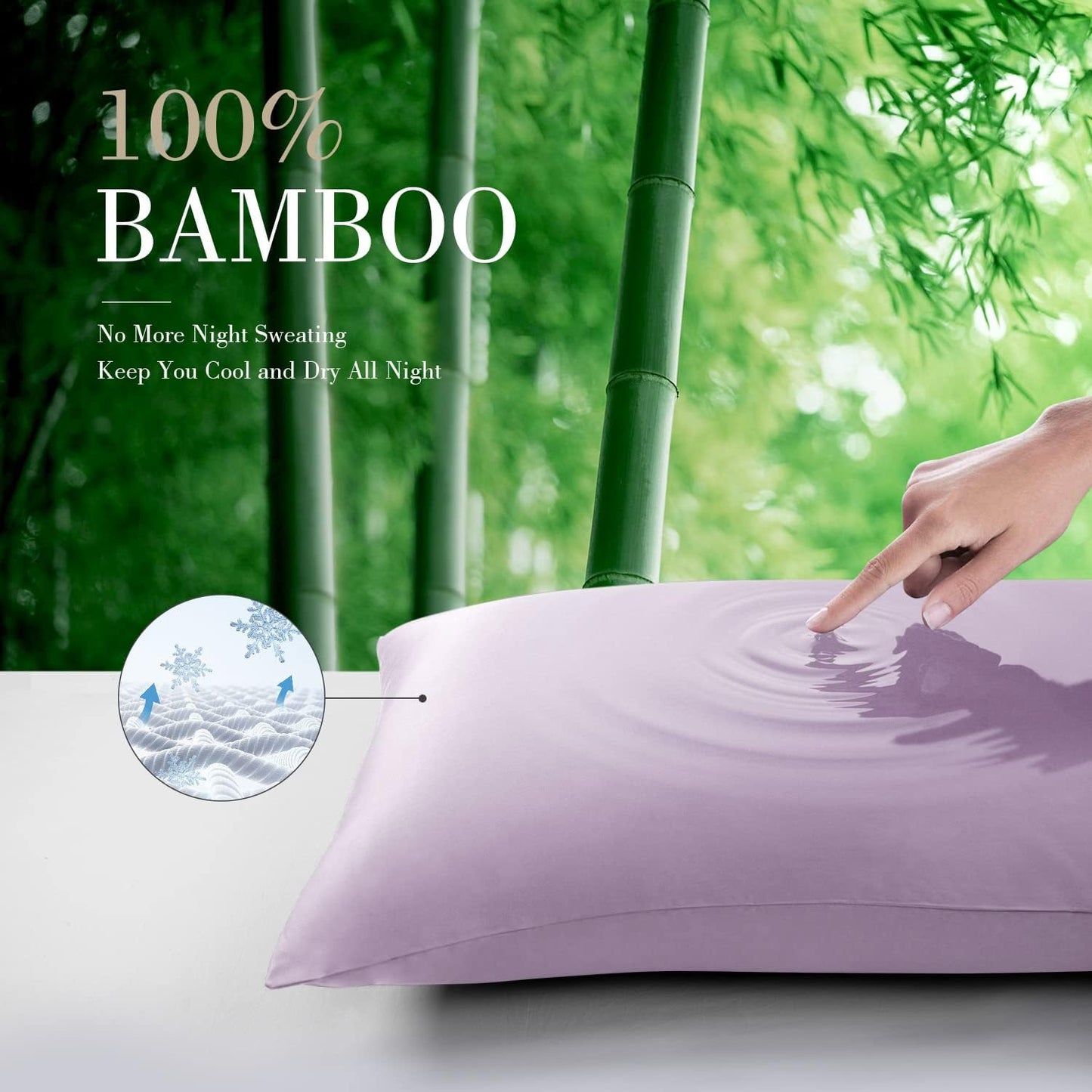 Cooling Queen Pillowcases Set of 2 Breathable Cool Silky Soft Rayon Derived from Bamboo Fabric, Moisture Wicking for Hot Sleepers, Hair and Skin Friendly, Dark Grey, 2 Pack, 20x30IN